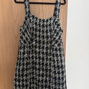 Anthropologie Black and White Mini Dress